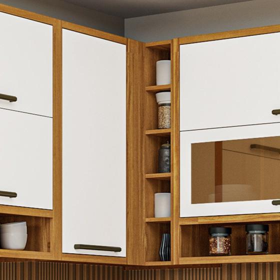 Armário Aéreo de Cozinha Canto Reto com 1 Porta e Mini Adega 100% Mdf Vicenzaespresso Móveis Menor preço em Armário Aéreo de Cozinha Canto Reto com 1 Porta e Mini Adega 100% Mdf Vicenzaespresso Móveis