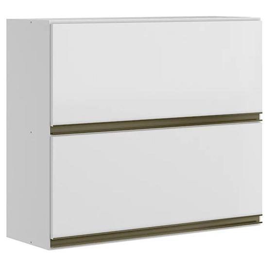 Armario Aereo Duplo Basculante 80 CM 100% MDF Kali Premium 3064.6 Branco Nicioli Menor preço em Armario Aereo Duplo Basculante 80 CM 100% MDF Kali Premium 3064.6 Branco Nicioli
