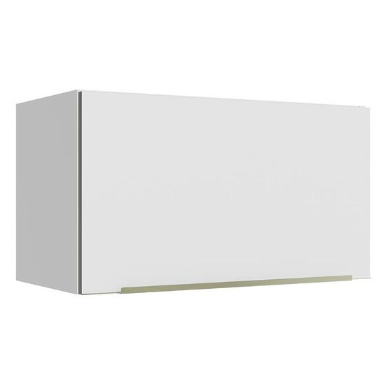 Imagem de Armário Aéreo Madesa Lux 60 cm 1 Porta Basculante - Branco/Branco Veludo