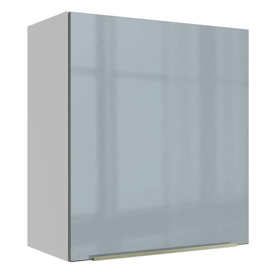 Armário Aéreo Madesa Lux 60 cm 1 Porta - Branco/Cinza Menor preço em Armário Aéreo Madesa Lux 60 cm 1 Porta - Branco/Cinza
