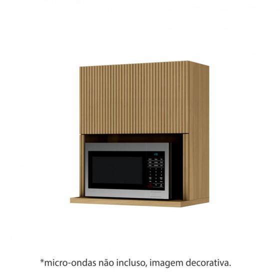 Imagem de Armario Aereo Micro 1 Porta Basculante Nesher Rainha 70 Cm Ripado 100 Mdf