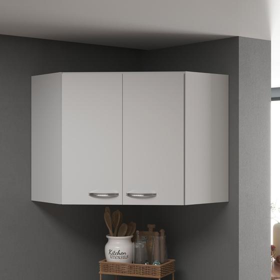 Imagem de Armário Aéreo Modulado De Canto Fidelitá Viena 75cm 2 Portas Branco