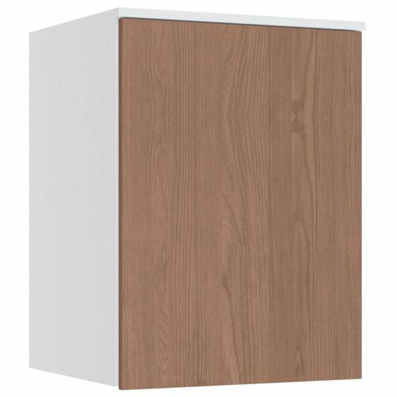 Imagem de Armário Aéreo Modulado Requinte com 1 Porta - Branco Line/Macadâmia