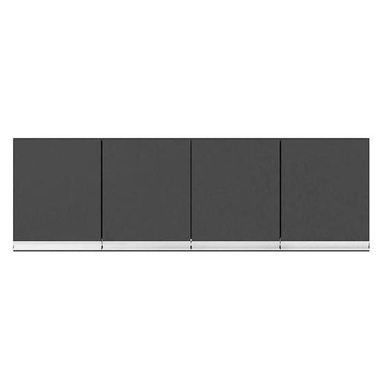 Imagem de Armário Aéreo para Cozinha Andréia 4 Portas 150 cm Cinza Fosco - AJL