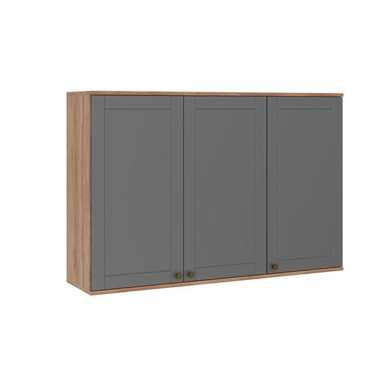 Imagem de Armário Aéreo Para Cozinha Com 3 Portas e 5 Nichos 1,2 m