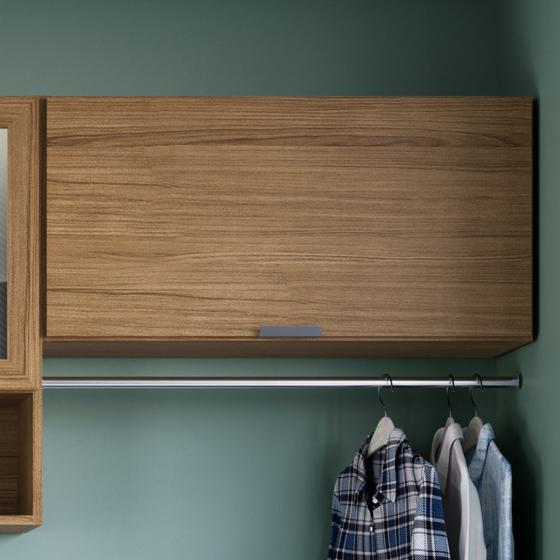 Armário Aéreo Suspenso Organizador Multiuso MDF 80 cm Cozinha Hera 1 Porta Marrom Madeira Menor preço em Armário Aéreo Suspenso Organizador Multiuso MDF 80 cm Cozinha Hera 1 Porta Marrom Madeira