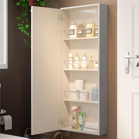 Armário Aéreo Utilitário 1 Porta Branco Carraro Menor preço em Armário Aéreo Utilitário 1 Porta Branco Carraro