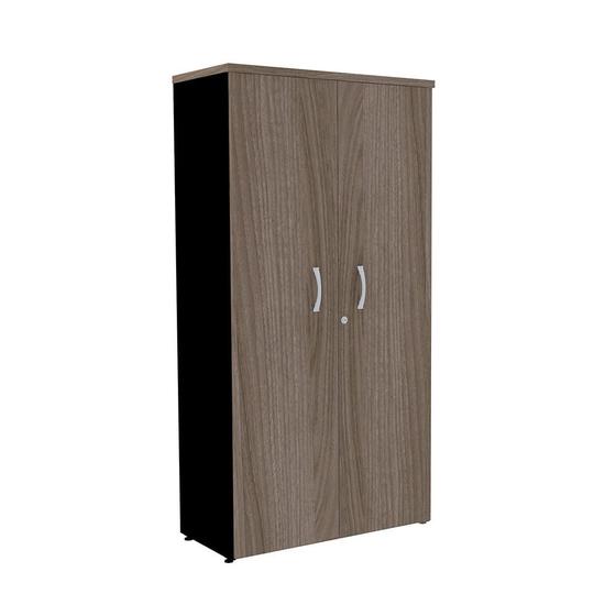 Imagem de Armario Alto 02 Portas P25 Pandin 1,60 M Walnut e Preto