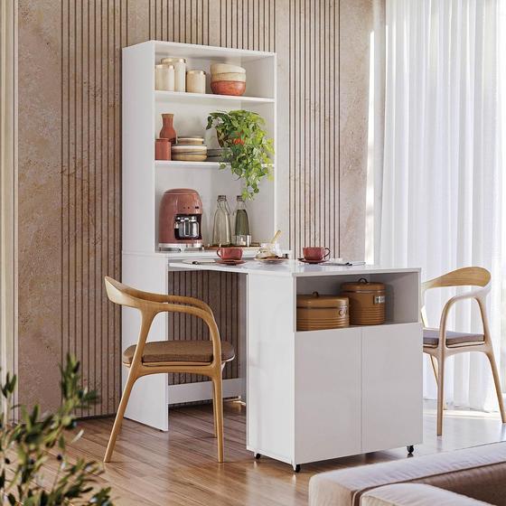 Armario Bancada de Cozinha Retrátil com mesa e 2 portas Duo Kits Paraná Menor preço em Armario Bancada de Cozinha Retrátil com mesa e 2 portas Duo Kits Paraná