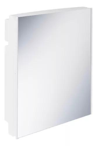 Imagem de Armário Banheiro Reversível Espelho Sobrepor Pvc A41 Branco