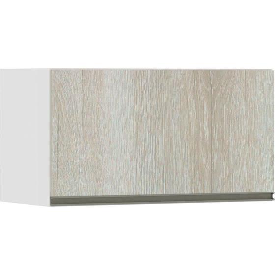 Imagem de Armário Basculante 80cm 1 Porta Branco Polar C/Legno Crema