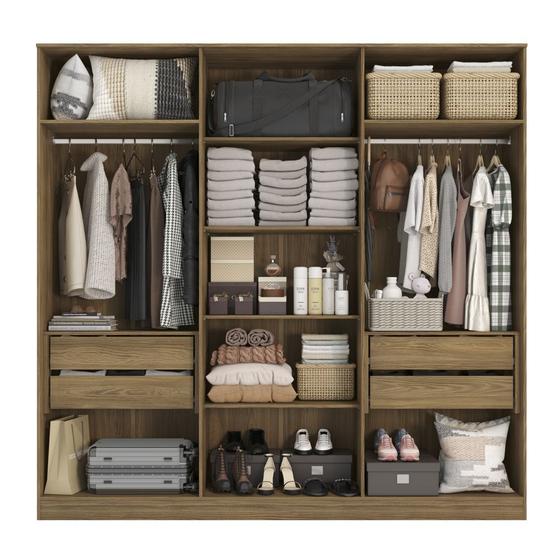 Armário Closet Aberto 237cm Linha Modulado Adapt ARM237AMDP Kappesberg ...