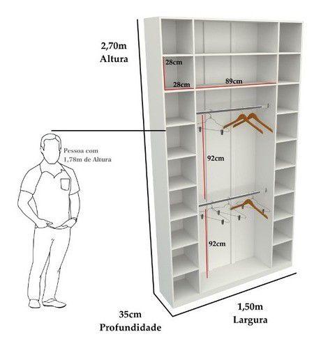 Armário Colmeia Cabideiro Livia M10 100% Mdf (closet Loja) Menor preço em Armário Colmeia Cabideiro Livia M10 100% Mdf (closet Loja)