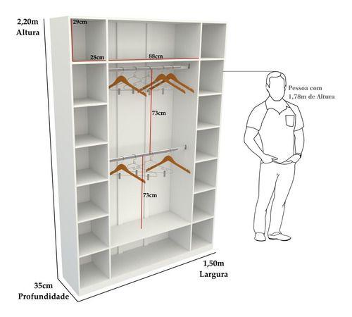 Imagem de Armário Colmeia Cabideiro M15 Closet Loja Expositor Mdp