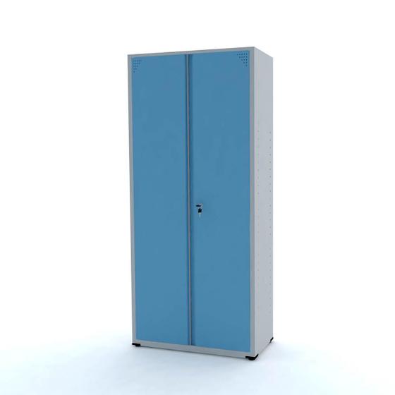 Armário de aço 2 portas 162x75x40 pandin ap408sl - cinza/azul dalí é boa?