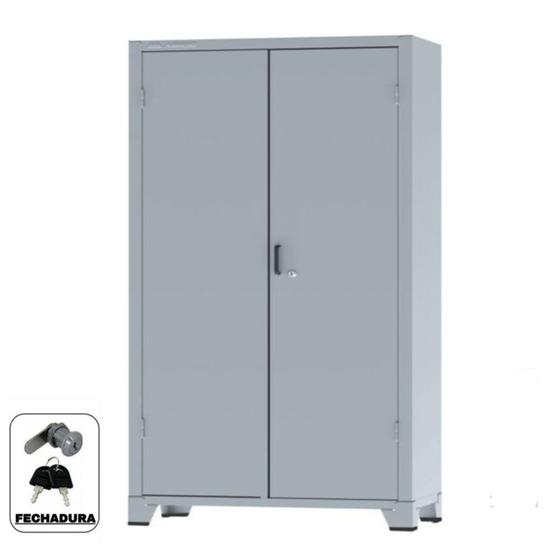 Armário de Aço cinza c/ 02 portas REFORÇADO PA 120 1,961,200,40m CHAPA 22 3106 Menor preço em Armário de Aço cinza c/ 02 portas REFORÇADO PA 120 1,961,200,40m CHAPA 22 3106
