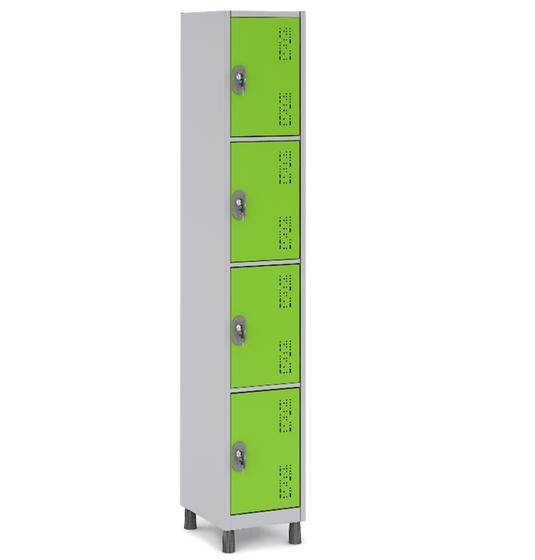Imagem de Armário de Aço com 4 Portas Ideal para Vestiários