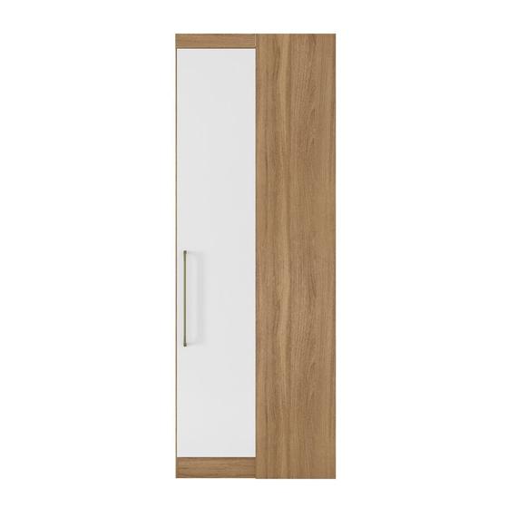 Imagem de Armário de Canto Reto 1 Porta Módena Modulado 78000 Amêndola Touch / Branco Demóbile