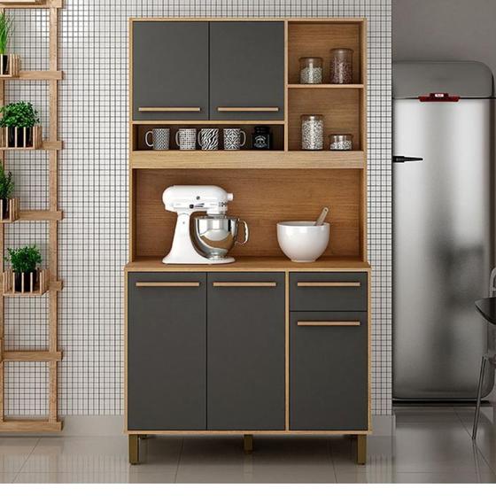 Armário de Cozinha 5 Portas 1 Gaveta Ametista Valdemóveis - VALDEMOVEIS ...