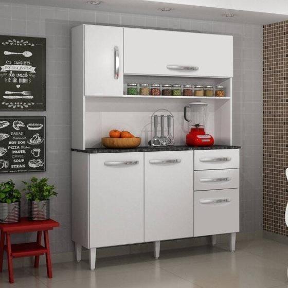 Armário de Cozinha 5 Portas Nápoles Sallêto Móveis Armário de Cozinha