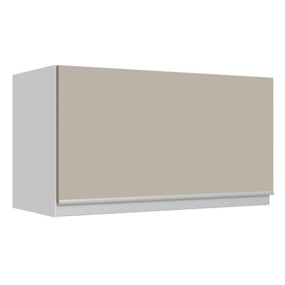 Imagem de Armário de Cozinha Aéreo 100% MDF 60 cm 1 Porta Basculante Branco/Crema Smart Madesa