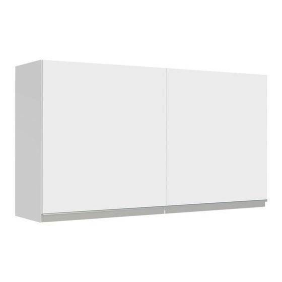Armário de Cozinha Aéreo 120 cm 2 Portas Branco Glamy Madesa Menor preço em Armário de Cozinha Aéreo 120 cm 2 Portas Branco Glamy Madesa