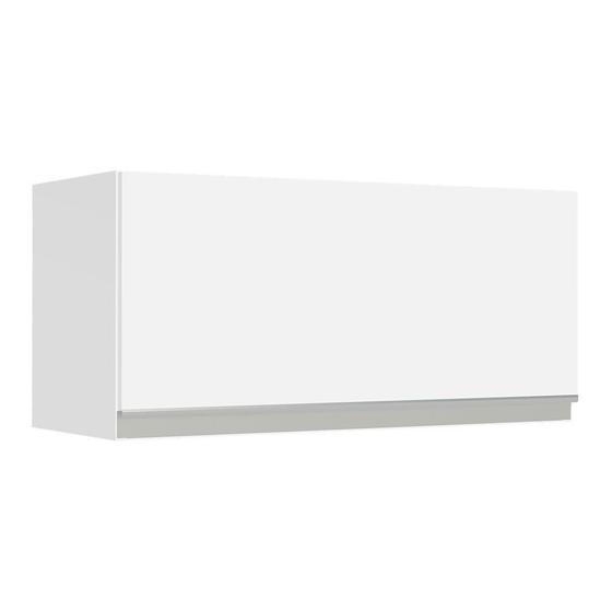 Imagem de Armário de Cozinha Aéreo 70 cm 1 Porta Basculante Branco Glamy Madesa