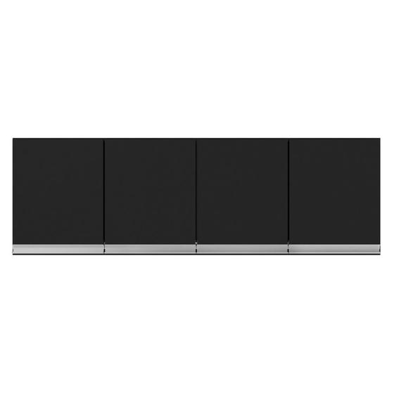 Armário de Cozinha Aéreo Andréia 160cm 4 Portas Preto - Desk Design Menor preço em Armário de Cozinha Aéreo Andréia 160cm 4 Portas Preto - Desk Design