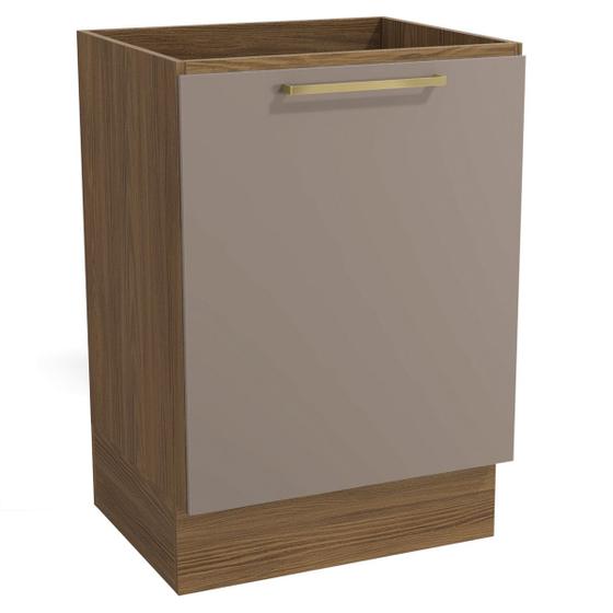 Imagem de Armário de Cozinha Botanic 60 Cm 1 Porta Nogueira/Fendi Fosco - Kappesberg