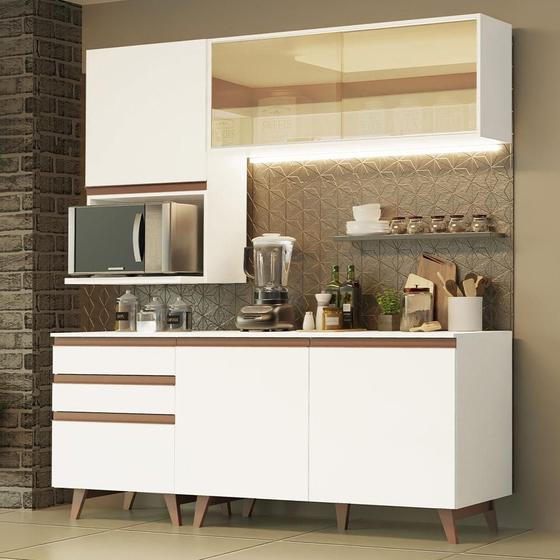 Imagem de Armário de Cozinha Compacta 180cm Branco Reims Madesa 02