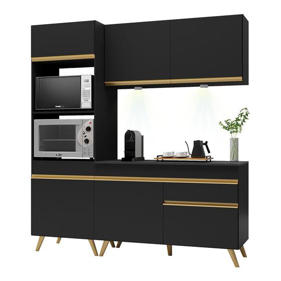 Imagem de Armário de Cozinha Compacta 182cm com Leds Veneza Up Multimóveis V2019
