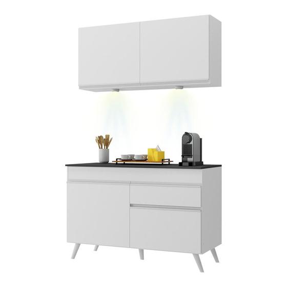 Imagem de Armário de Cozinha Compacta 2 peças com Leds MP2012.891 Veneza Up Multimóveis Branco