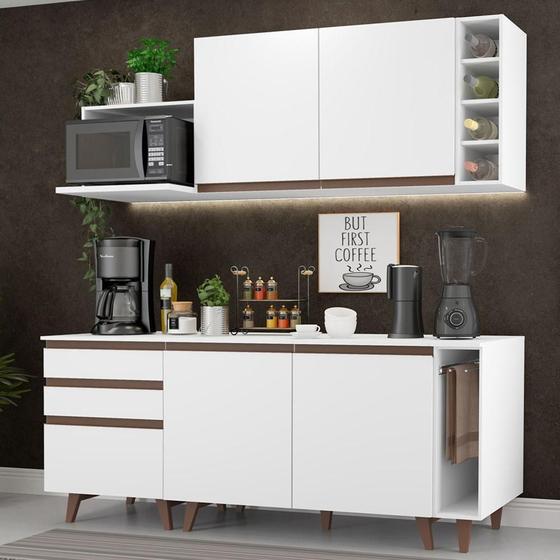 Imagem de Armário de Cozinha Compacta 200cm Branco Reims Madesa 01