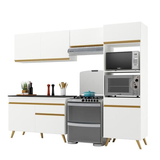 Imagem de Armário de Cozinha Compacta 4 peças MP3693 Veneza GW Multimóveis Branca