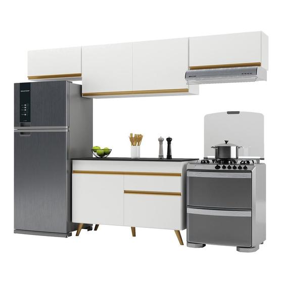 Imagem de Armário de Cozinha Compacta 4 peças MP3697 Veneza GW Multimóveis Branca