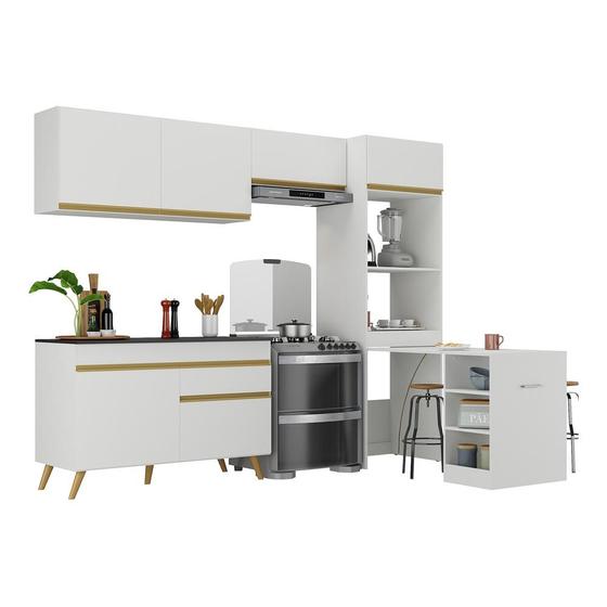 Imagem de Armário de Cozinha Compacta 4 peças MP3703 Veneza GW Multimóveis Branca