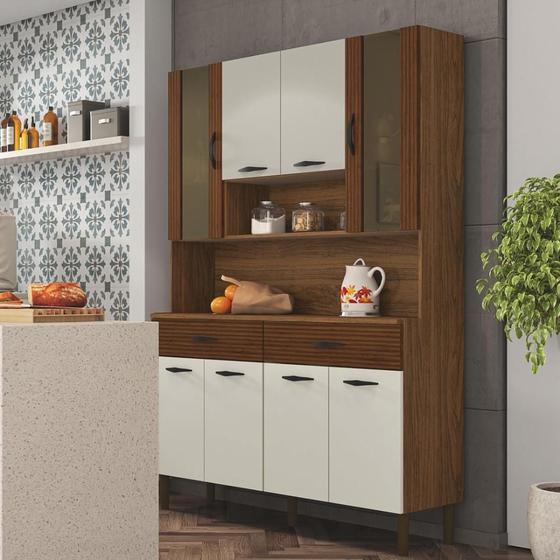 Imagem de Armário de Cozinha Compacta 8 Portas 2 Gavetas Golden