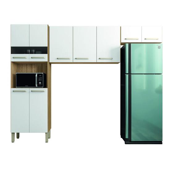 Imagem de Armário de Cozinha Compacta 9 Portas 2,50m Versalhes Kit's Paraná