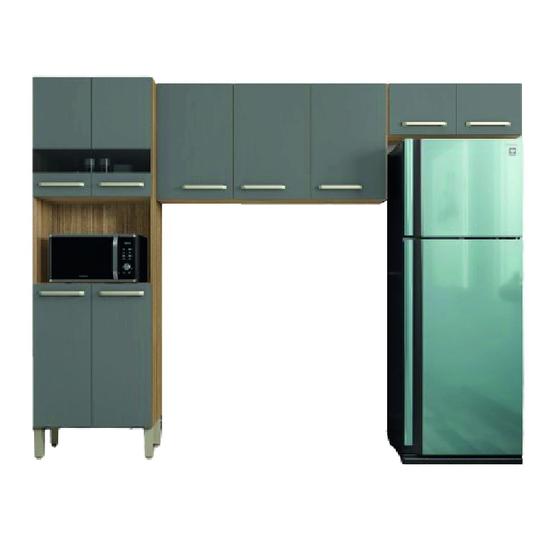 Imagem de Armário de Cozinha Compacta 9 Portas 2,50m Versalhes Kit's Paraná