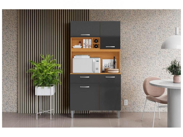 Imagem de Armário de Cozinha Compacta Aramóveis Malva 4 Portas 1 Gaveta