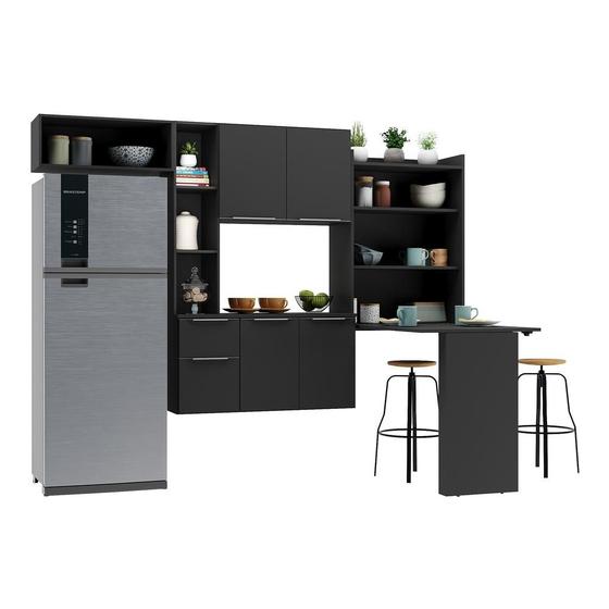 Armário de Cozinha Compacta com Mesa Dobrável Sofia Multimóveis V2010 Menor preço em Armário de Cozinha Compacta com Mesa Dobrável Sofia Multimóveis V2010