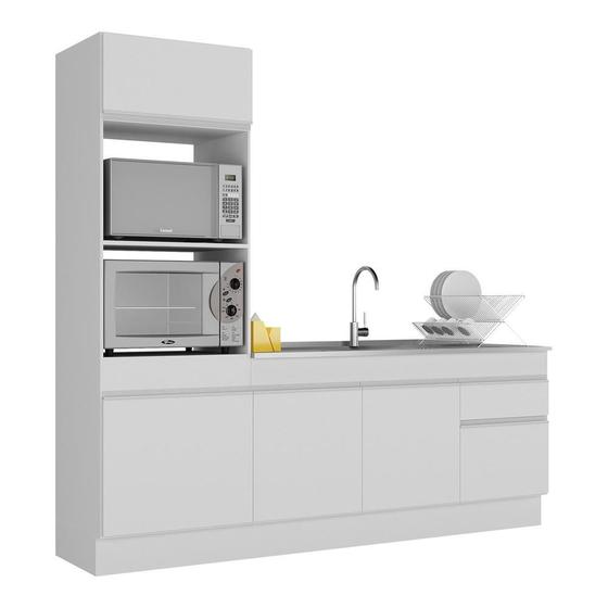 Imagem de Armário de Cozinha Compacta com Rodapé Veneza Multimóveis MP2113.891 Branco