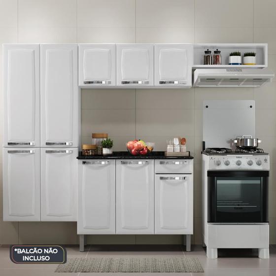 Armário de Cozinha Compacta Itatiaia de Aço 7 Portas Branco - Armário ...