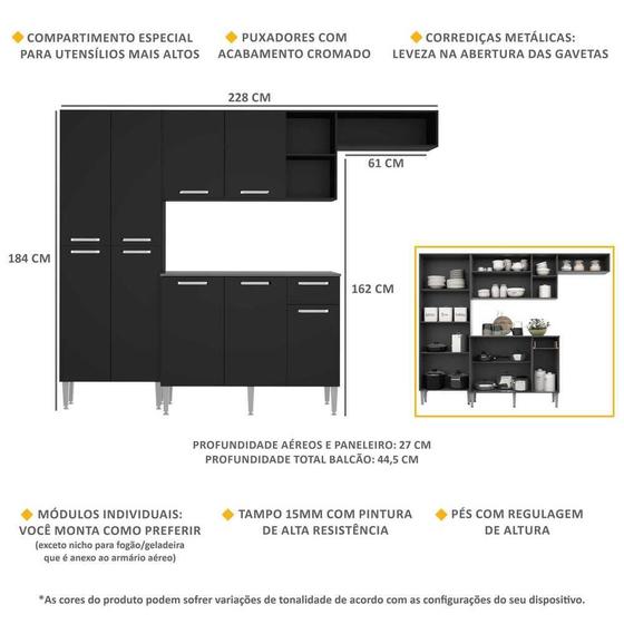 Armário de Cozinha Compacta Pequim Multimóveis V2933