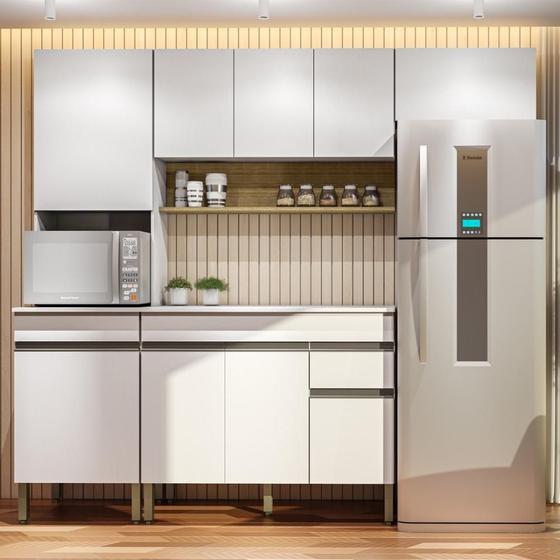 Imagem de Armário de Cozinha Completa 120 com Balcão Com Tampo 9 Portas Line
