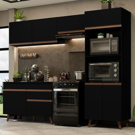 Armário de Cozinha Completa 260cm Reims Madesa 09 Menor preço em Armário de Cozinha Completa 260cm Reims Madesa 09