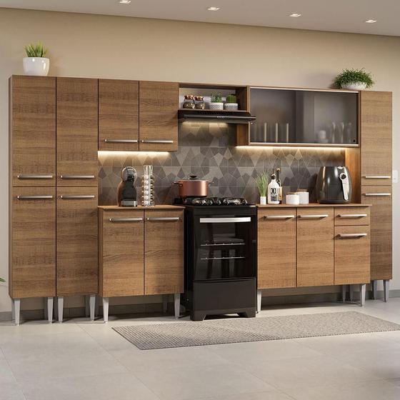 Imagem de Armário de Cozinha Completa 325cm Rustic Emilly Madesa 03