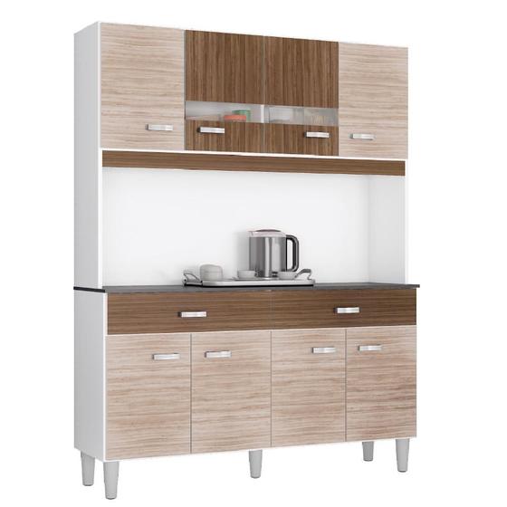 Armário de Cozinha Completa 8 Portas Manu Amêndoa / Cappuccino é ruim? Armário de Cozinha Completa 8 Portas Manu Amêndoa / Cappuccino é boa?