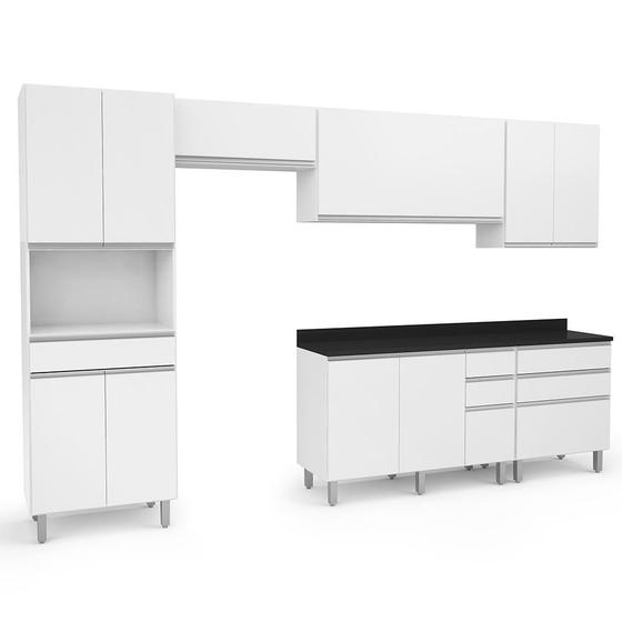 Imagem de Armário de Cozinha Completa Top Class 6 Peças com 10 Portas Branco