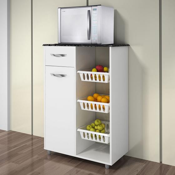 Armário De Cozinha Fruteira Nova 1 Porta 1 Gaveta Branco/preto - Pnr Móveis é boa?